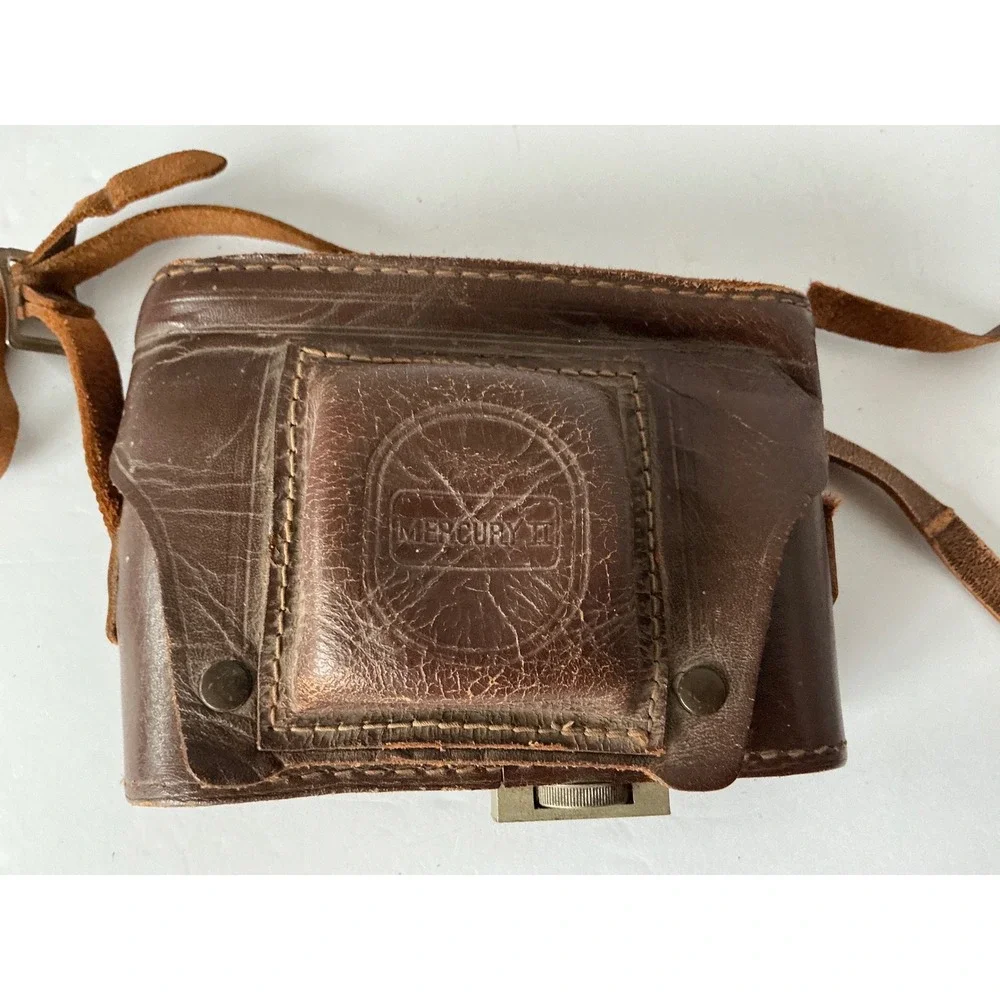 Universal Vintage Mercury II CX 35mm Camera Leather Case Brown Mid Century AS IS
